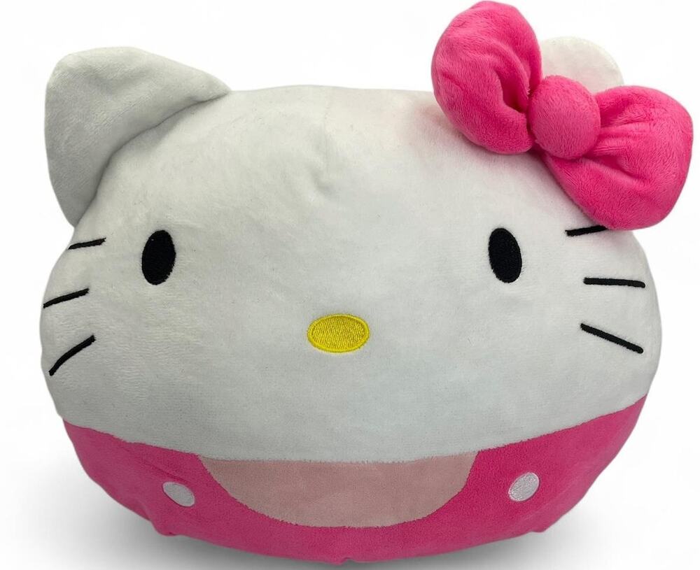 New Hello Kitty Pink White Black Yellow Plush Plushie Round Pillow Kawaii Cute